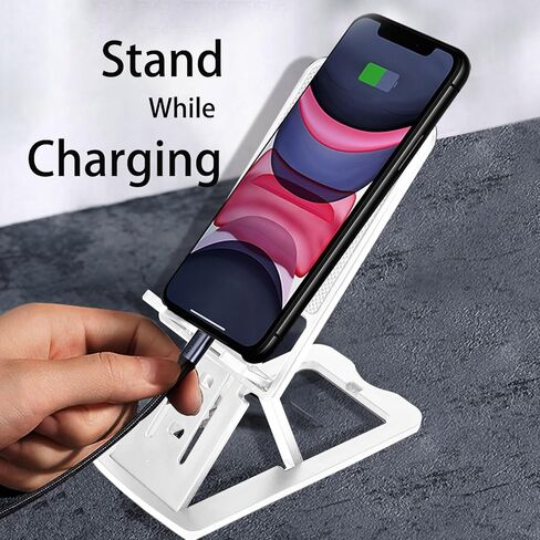 حامل الهاتف الخليوي ، حامل هاتف السفر القابل للطي وقابلية نقل الزاوية القابلة للتعديل ، متوافق مع جميع الهواتف المحمولة اللوحي ، قاعدة مستقرة وغير قابلة للانزلاق (أسود) in Kuwait