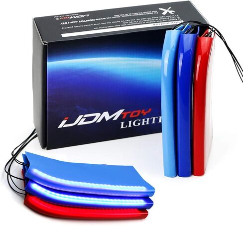 Ijdmtoy LED إضاءة مميزة 3 ألوان LED مصببة أمامية إدراج توافقات متوافقة مع 2014-18 BMW X5 و 2015-16 X6 7-Beam Center Center Grill in Kuwait