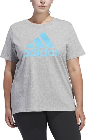 adidas Women's Plus Sizes Amplifier Short Sleeve Badge of Sport Tee in Saudi Arabia