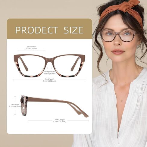 Cateye Reading Glasses for Women - Mocha Muse 1.5x Readers in Kuwait