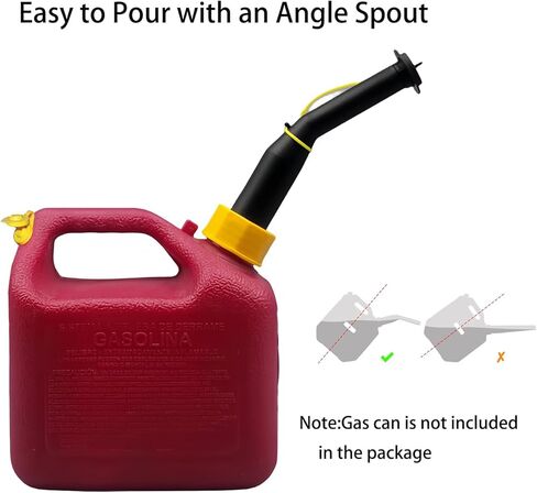 Gas Can Spout Replacement Universal Kit Flexible Fuel Tank Pour Nozzle with Gaskets Vent Cap Base Cap Drill Bit for Most of Old Style Gas Can Water Jug 1 2 5 Gallon White in Kuwait