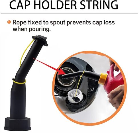 Gas Can Spout Replacement Universal Kit Flexible Fuel Tank Pour Nozzle with Gaskets Vent Cap Base Cap Drill Bit for Most of Old Style Gas Can Water Jug 1 2 5 Gallon White in Kuwait