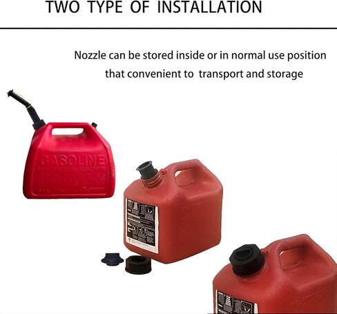 Gas Can Spout Replacement Universal Kit Flexible Fuel Tank Pour Nozzle with Gaskets Vent Cap Base Cap Drill Bit for Most of Old Style Gas Can Water Jug 1 2 5 Gallon White in Kuwait