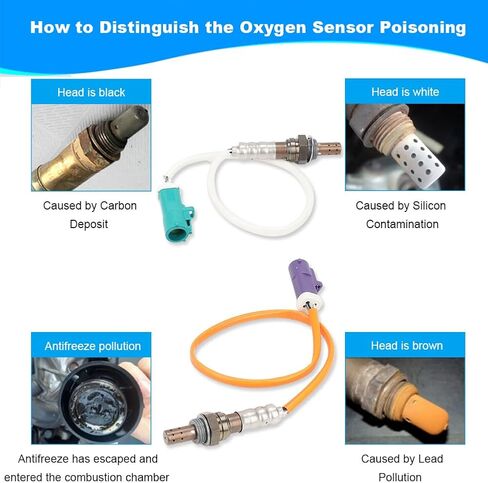JDMON 2PCS Oxygen O2 Sensor Upstream Downstream Replacement for 2011-2019 Ford Fiesta 1.6L L4 Compatible with 234-4493, 2344493, 234-4555, 2344555 in Saudi Arabia