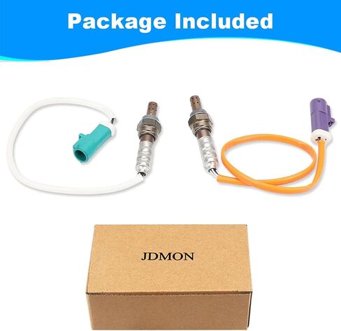 JDMON 2PCS Oxygen O2 Sensor Upstream Downstream Replacement for 2011-2019 Ford Fiesta 1.6L L4 Compatible with 234-4493, 2344493, 234-4555, 2344555 in Saudi Arabia