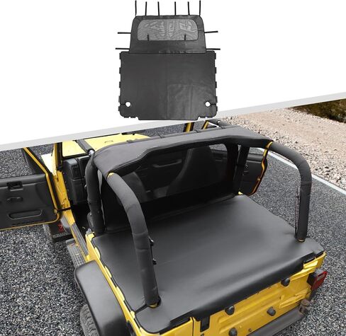 Jimen for TJ Tonneau Cover ، غطاء شحن Trunk متوافق مع Jeep Wrangler TJ 1997-2006 in Kuwait