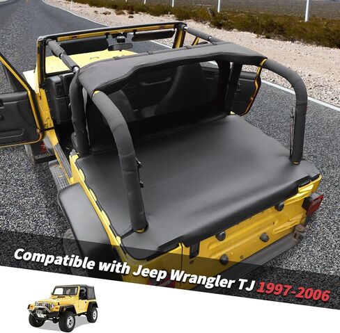 Jimen for TJ Tonneau Cover ، غطاء شحن Trunk متوافق مع Jeep Wrangler TJ 1997-2006 in Kuwait