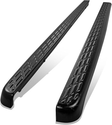 Auto Dynasty [Stake Holes Model] Pair of Rear Bed Rail Caps Stepside Compatible with Silverado Sierra 1500 2500 2500HD 3500HD 6'6" Fleetside Bed 07-13, Driver and Passenger Side, Textured Gloss Black in Saudi Arabia