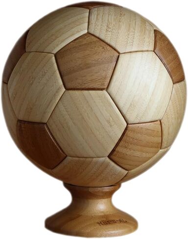 Bamboo Urn for Human Ashes, Soccer Ball Memorial Urns for Women & Men, Large Decorative Urns with Metal Lock, 8.6×10.6 inch in Saudi Arabia