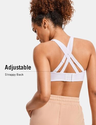 SYROKAN Power On Sports Bra for Women High Support Padded Molded Cup Strappy Racerback Wireless Bras in Saudi Arabia
