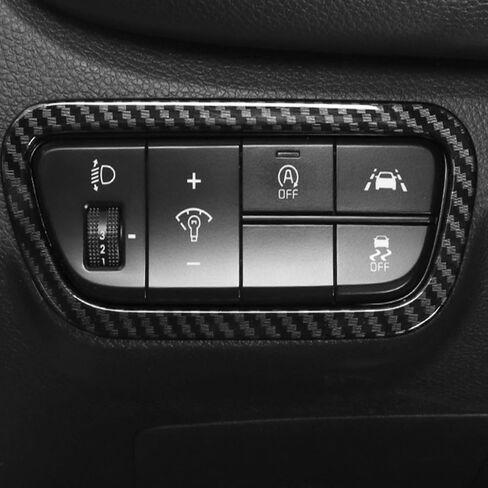 Car Interior Head Light Headlight Switch Button Cover Frame Trim for Kia Seltos 2021 2022 Decoration Mouldings in Saudi Arabia