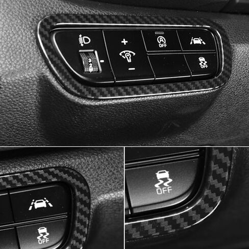 Car Interior Head Light Headlight Switch Button Cover Frame Trim for Kia Seltos 2021 2022 Decoration Mouldings in Saudi Arabia