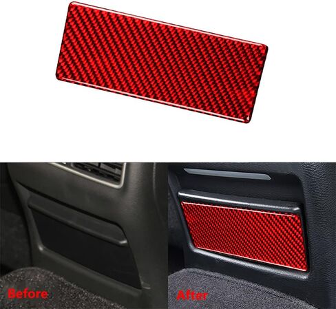 Car Rear Seat Ashtray Panel Cover Sticker ABS Carbon Fiber for Infiniti Q50 2013 2014 2015 2016 2017 2018 Interior Accessories in Saudi Arabia