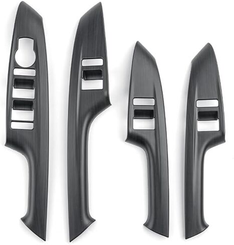 إكسسوارات السيارة الداخلية ألياف الكربون النمط الخشبي ABS Window Window Cover Trim for Genesis GV70 Left Hand Drive (Carbon) in Saudi Arabia