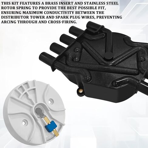 CAP Dustributor CAP ومجموعة الدوار لـ CHEVROLET GMC CADILLAC VORTEC V8 5.0L 5.7L 7.4L CAP موزع السيارات مع المحطات النحاسية تحل محل DR474 DR331 1104079 ، 93441558 ، 1104051 ، 1104058 in Kuwait