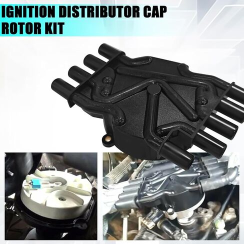 CAP Dustributor CAP ومجموعة الدوار لـ CHEVROLET GMC CADILLAC VORTEC V8 5.0L 5.7L 7.4L CAP موزع السيارات مع المحطات النحاسية تحل محل DR474 DR331 1104079 ، 93441558 ، 1104051 ، 1104058 in Kuwait