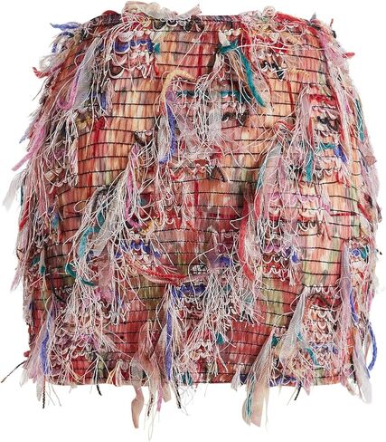 MakeMeChic Women's Tassel Bodycon Mini Skirt Fringe Graphic Print Boho Short Pencil Skirts in Saudi Arabia