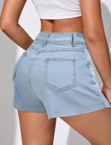 Denim Skort for Women High Waisted U Hem Y2K Jean Skort for Women Trendy Mini Skirt with Shorts and Pockets in Kuwait