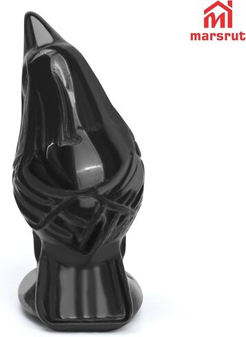 Raven Statue Natural Stone, Crow Figurine Decor Sculpture, 2 Inch Creative Bird Crystal Ornament Black Obsidian Stone Lucky Healing Guardian Animal Pocket Figure for Office Home Decoration Women Gifts in Saudi Arabia