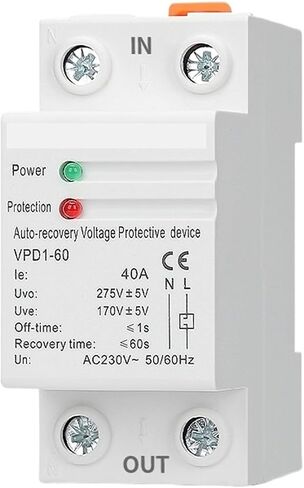 1P N overvoltage and undervoltage self-Recovery Protection Device Relay AC220V40A60A(40A) in Saudi Arabia