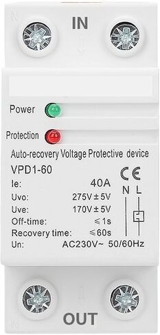 1P N overvoltage and undervoltage self-Recovery Protection Device Relay AC220V40A60A(40A) in Saudi Arabia
