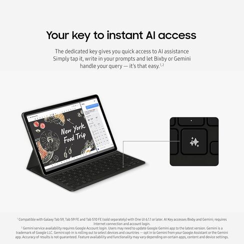 Samsung Galaxy Tab S9 و S9 Fe Book Cover لوحة المفاتيح ، حالة واقي الكمبيوتر اللوحي ، تجربة مثل الكمبيوتر الشخصي ، الظهر المغناطيسي ، مواقف المشاهدة متعددة الاستخدامات ، مشاركة لوحة المفاتيح اللاسلكية ، الإصدار الأمريكي ، الأبيض in Kuwait