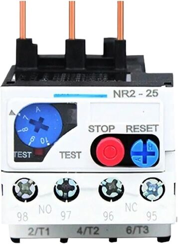 Thermal Overload Motor Relay 3 Phase AC 50Hz/60Hz FR NR2-25 IP20 Plug-in with Indicator Light for CJX2 Series Contactors(9-13 Amp) in Saudi Arabia