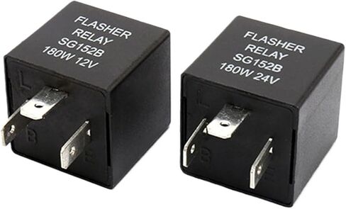 3 Pin Car Motorcycle LED Flasher Relay 12 24V Universal Electronic Adjustable Freauency Turn Signal Light Blinker Flasher Relay(24V) in Saudi Arabia