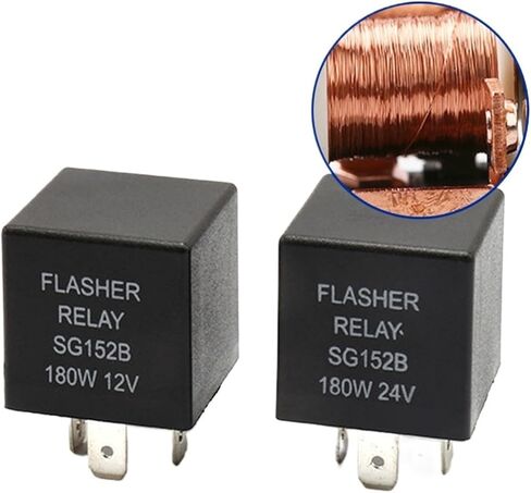 3 Pin Car Motorcycle LED Flasher Relay 12 24V Universal Electronic Adjustable Freauency Turn Signal Light Blinker Flasher Relay(24V) in Saudi Arabia