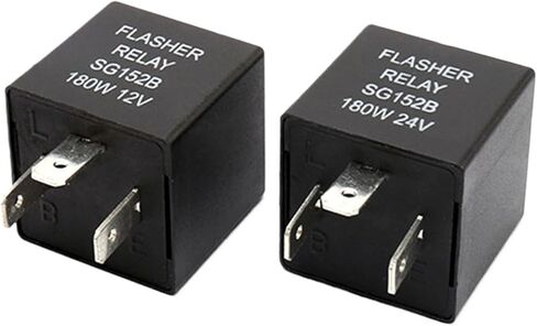 3 Pin Car Motorcycle LED Flasher Relay 12 24V Universal Electronic Adjustable Freauency Turn Signal Light Blinker Flasher Relay(24V) in Saudi Arabia