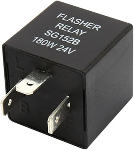 3 Pin Car Motorcycle LED Flasher Relay 12 24V Universal Electronic Adjustable Freauency Turn Signal Light Blinker Flasher Relay(24V) in Saudi Arabia