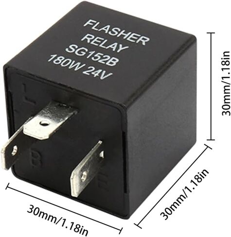 3 Pin Car Motorcycle LED Flasher Relay 12 24V Universal Electronic Adjustable Freauency Turn Signal Light Blinker Flasher Relay(24V) in Saudi Arabia