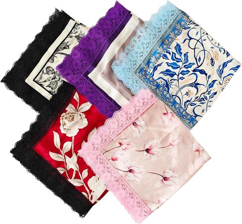 Fight Club Women's Church Lap Scarf, 30 Inch Silk Feel Cover with Lace Trim, Handkerchief for Church and Office in Kuwait