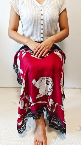 Fight Club Women's Church Lap Scarf, 30 Inch Silk Feel Cover with Lace Trim, Handkerchief for Church and Office in Kuwait
