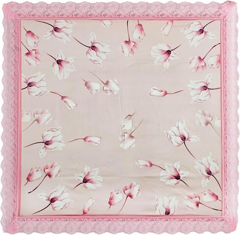 Fight Club Women's Church Lap Scarf, 30 Inch Silk Feel Cover with Lace Trim, Handkerchief for Church and Office in Kuwait