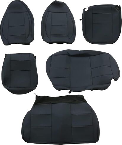 أغطية مقعد Hecasa متوافقة مع 1997-2002 Jeep Wrangler TJ السوداء الأمامية والخلفية طويلة الأمد in Saudi Arabia