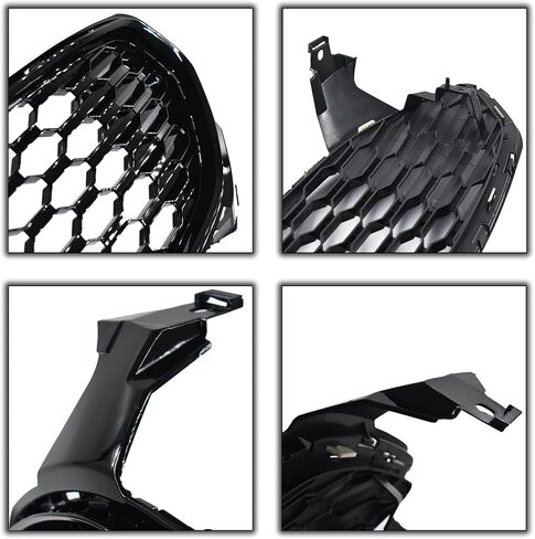 Munirater Front Hood Pumper Grill Honeycomb Mustang Style Gloss Black Grille Prilising for 2013-2016 Fusion in Saudi Arabia