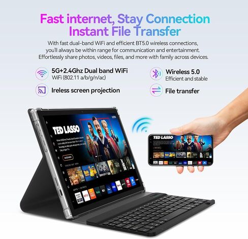 2024 Android 14 Tablet, 10.1 inch 4G Cellular Tablets with Dual Sim Slot, 14GB RAM(8+6 Virtual)+128GB ROM 1TB Expand, Octa-Core, 8+13MP Dual Camera,1280x800 Incell Screen, 5G WIFI, 7000mAh Battery in Saudi Arabia