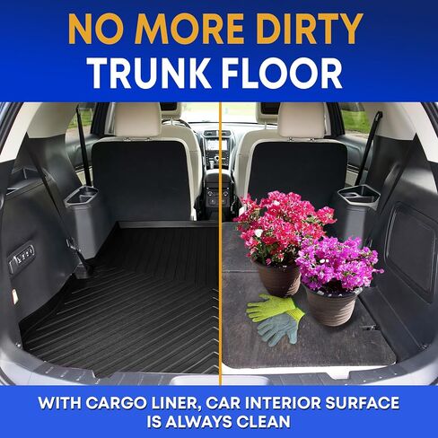 Premium Cargo Liner for Ford Explorer 2011-2019 - 100% Protection - Custom Fit Car Trunk Mat - Easy-to-Wash & All-Season Black Cargo Mat - 3D Shaped Laser Measured Trunk Liners for Ford Explorer in Saudi Arabia