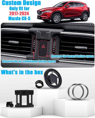 Car Phone Holder, Car Air Vent Phone Stand Mount, for Mazda CX-5 2024 2023 2022 2021 2020 2019 2018 2017, Auto Dashboard Magnetic Navigation Bracket, for iPhone, Samsung and All Smartphone in Saudi Arabia