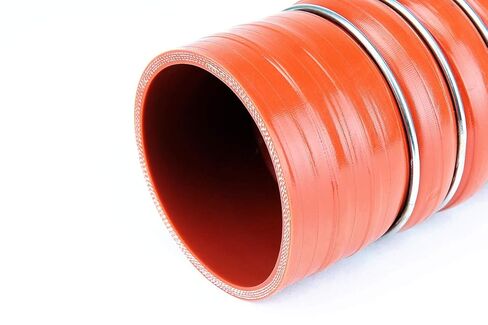 HPS CAC-400-L10-HOT Silicone High Temperature 4-ply Aramid Reinforced Charge Air Cooler CAC Hose Hot Side, 100 PSI Maximum Pressure, 10" Length, 4" ID, Orange in Saudi Arabia