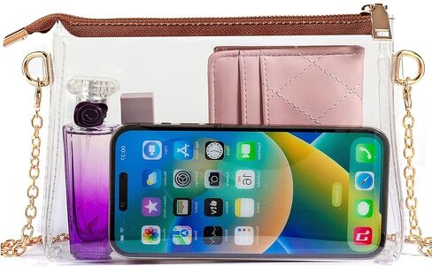 محفظة واضحة للسيدات معتمدة ، حقيبة صغيرة من ملعب Crossbody Bag Clats in Kuwait