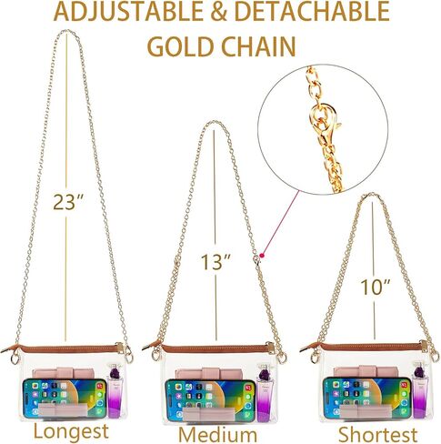 محفظة واضحة للسيدات معتمدة ، حقيبة صغيرة من ملعب Crossbody Bag Clats in Kuwait