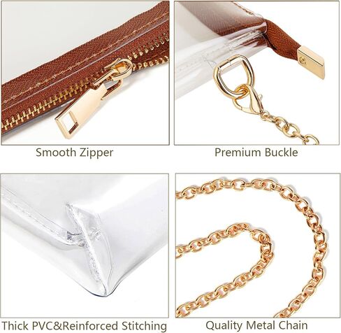 محفظة واضحة للسيدات معتمدة ، حقيبة صغيرة من ملعب Crossbody Bag Clats in Kuwait