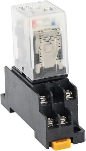 1SET MY2NJ HH52P ترحيل كهرومغناطيسي صغير DC/AC 12V 24V 110V 220V 380 COOL GOUSP DPDT 8 PIN MICRO RELAY مع المقبس (DC ، 110V) in Kuwait