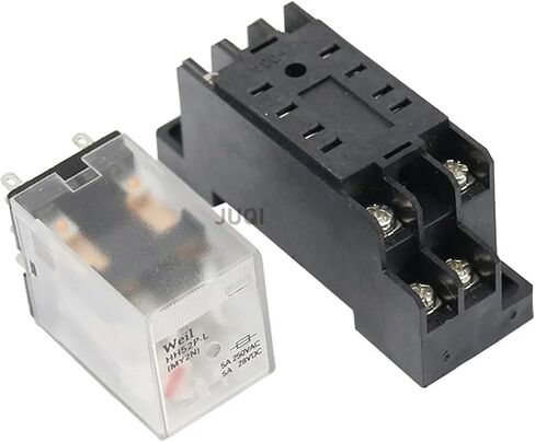 1SET MY2NJ HH52P ترحيل كهرومغناطيسي صغير DC/AC 12V 24V 110V 220V 380 COOL GOUSP DPDT 8 PIN MICRO RELAY مع المقبس (DC ، 110V) in Kuwait