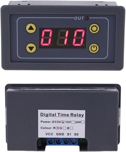 0.01s-999min Delay Relay Module with Display for DC 5V 12V 24V Digital Timer Cycle Delay Control Switch Module AC 110V-220V(12V) in Saudi Arabia