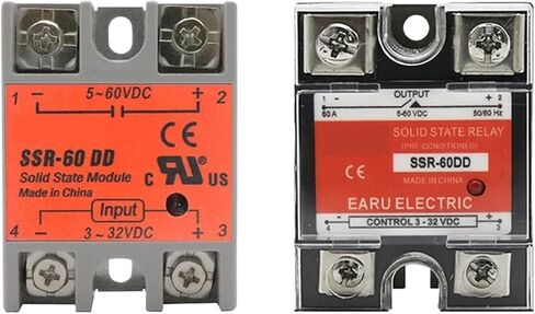SSR-25DD SSR-40DD SSR 10A 60A 80A 100A طور مرحلة واحدة وحدة ترحيل الحالة الصلبة DC 3-32V إدخال DC 5-60V الإخراج (أبيض بدون حالة ، SSR-40DD) in Saudi Arabia