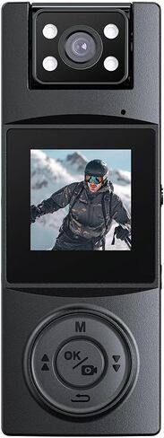 BOBLOV A23Pro Body Camera with 180°Rotatable Lens, 2K/48MP Small Body Camera, Night Vision Function, Last Long for 7-Hour Recording, with a Car Mount for Cycling&1/4 Screw Hole in Saudi Arabia