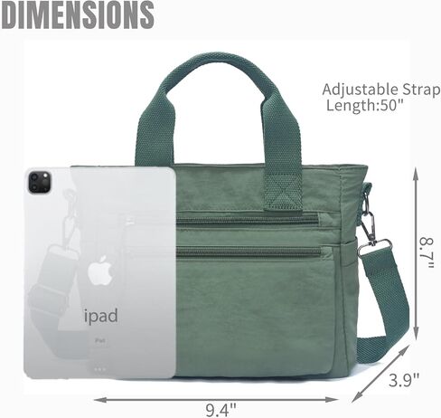 Small Nylon Tote Bag for Women Lightweight Crossbody Tote Handbag with Long Strap for Daily, Work, College & Travel in Kuwait